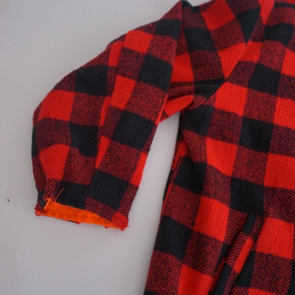 Red and Black Checkered Men's Shirt Jacket - Picture 8 of 15